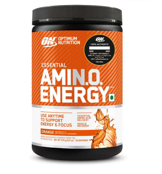 Optimum Nutrition (ON) Amino Energy - 270 gm (0.59 Lb), Orange