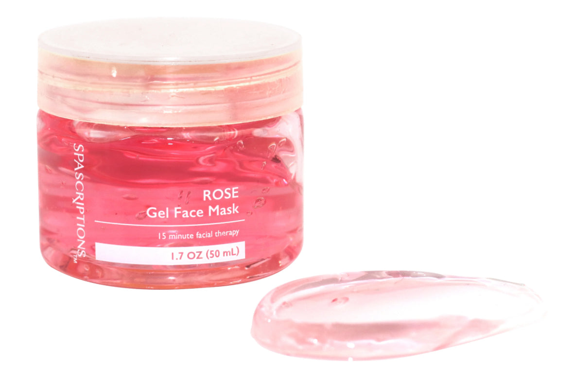 La mascarilla facial de gel SPASCRIPTIONS de rosa, oro y pepino