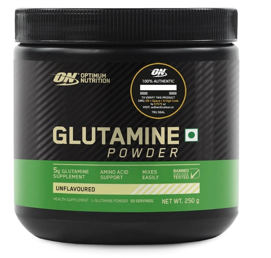 Optimum Nutrition (ON) Glutamine Powder - 250 gm (0.55 Lb)