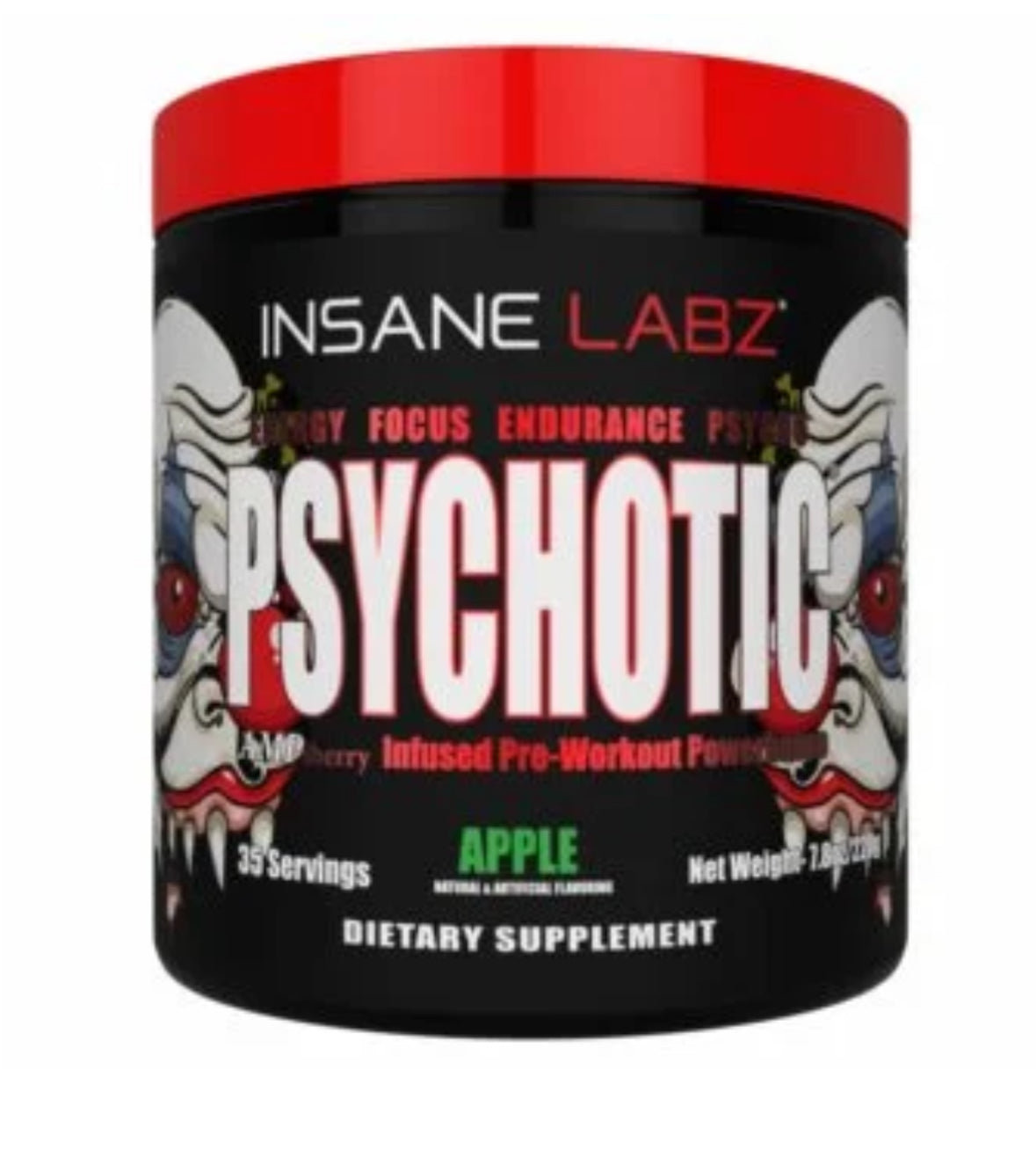 Insane Labz Psychotic Infused Pre-Workout - 204.12 gm (0.45 Lb), Fruit Punch